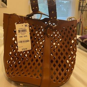Small Brown Hobo crossbody with handle